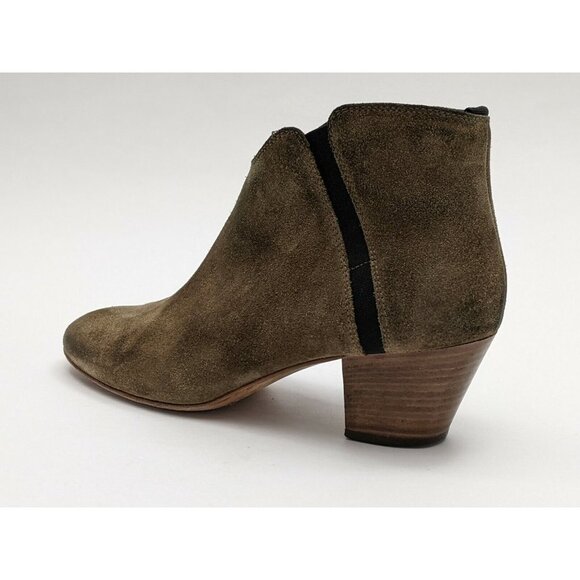 Aquatalia x Martin K Suede Ankle Boots Olive Green Womens 7 Italian Leather - Picture 7 of 12